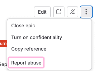 Abuse reporting feature