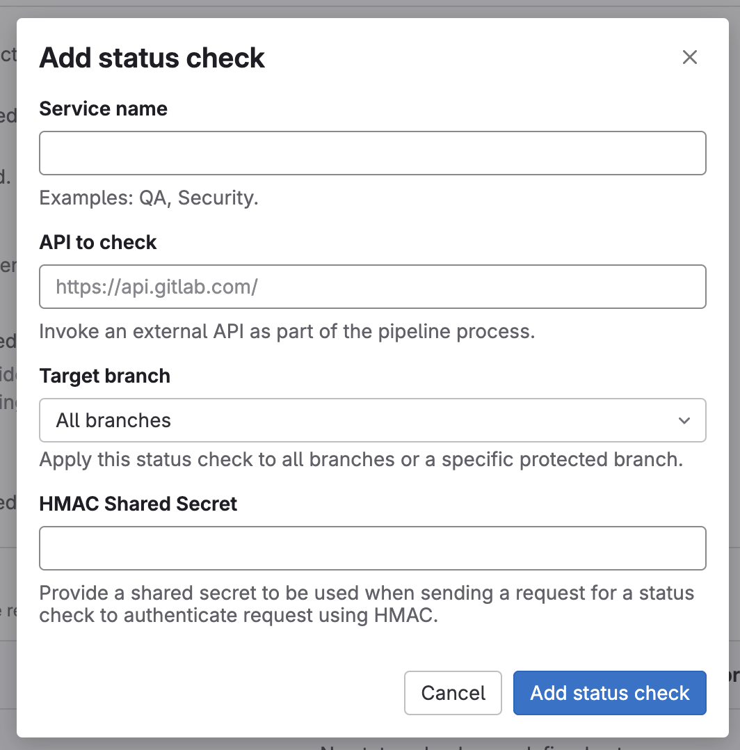 Adding status check