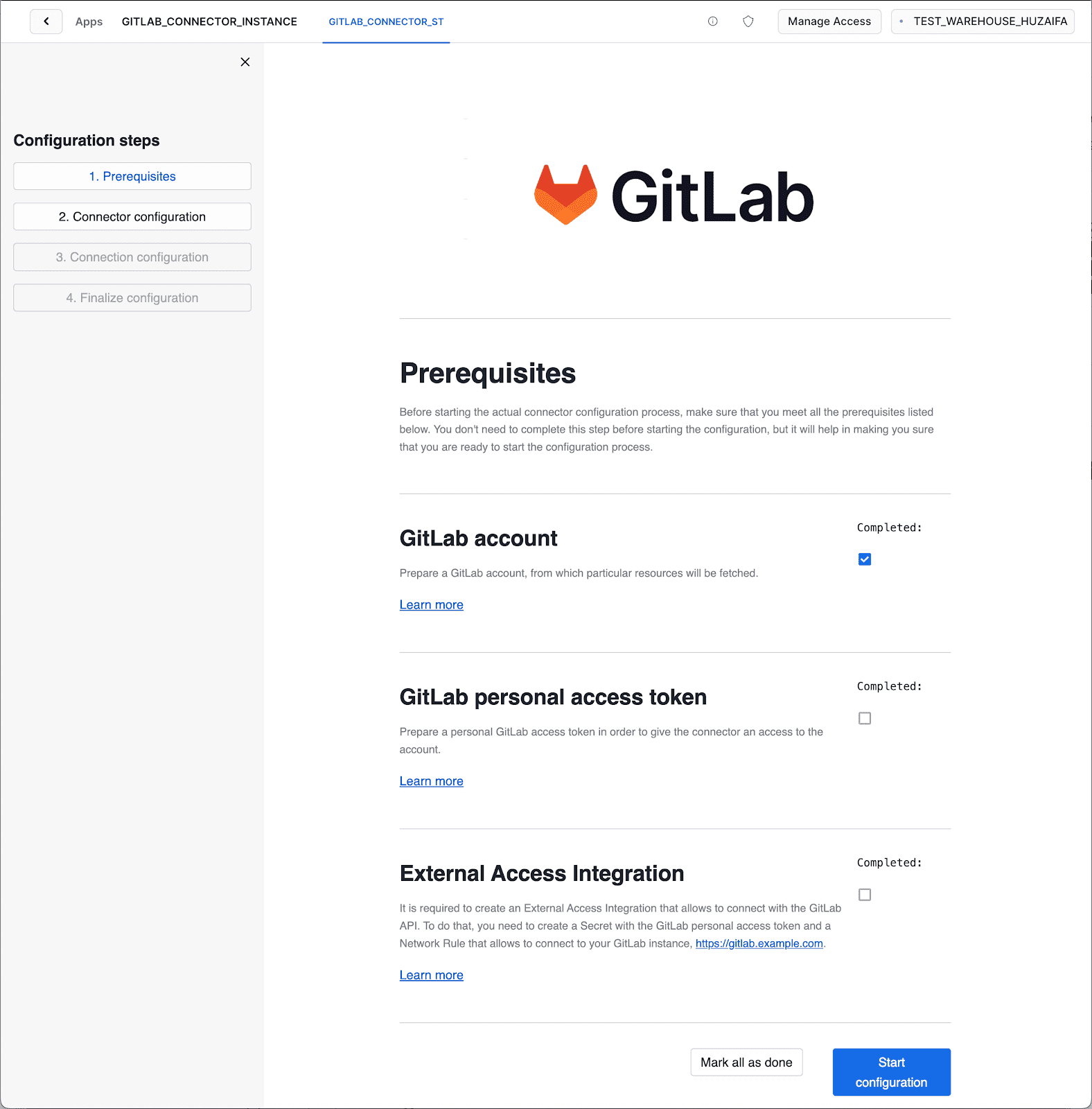 Gitlab-Snowflake connector