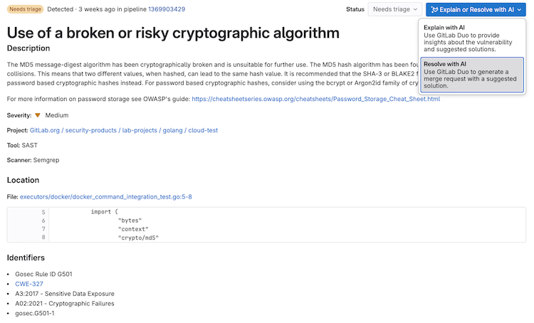 Resolving issues with AI