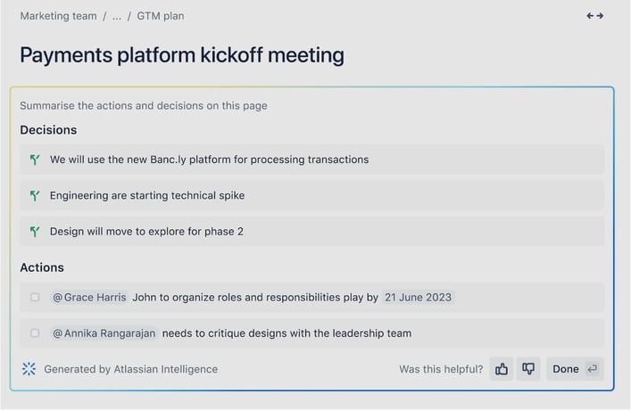 eficode-atlassian-intelligence-confluence-zusammenfassung